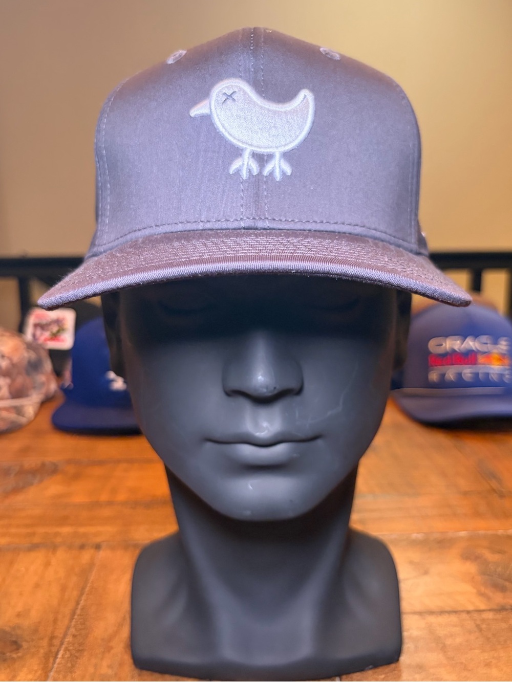Bad Birdie Gray Snapback Hat with White Bird Logo